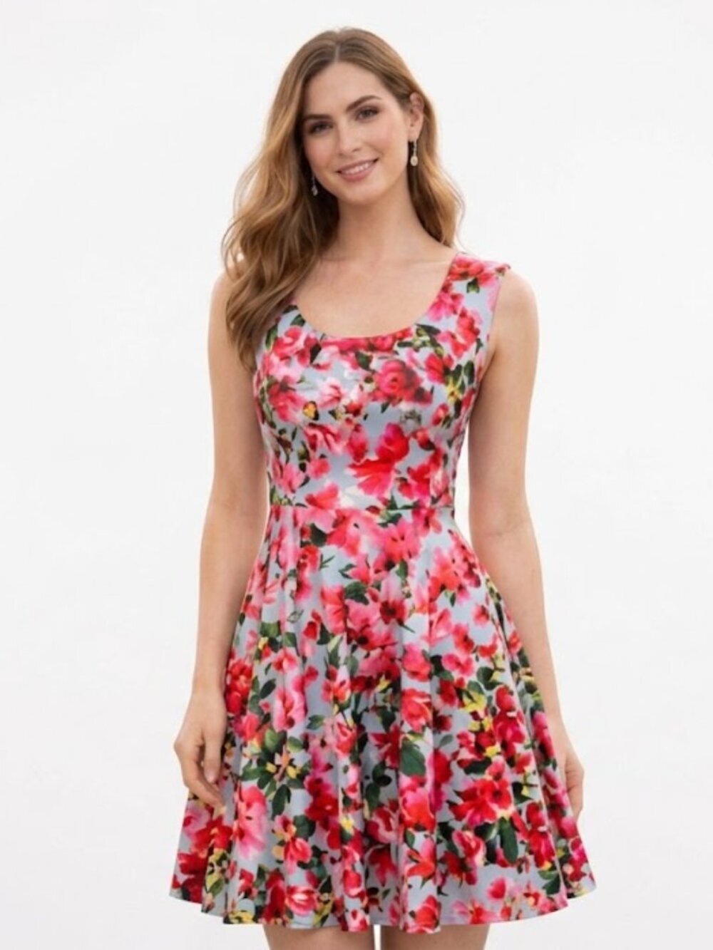 Milly Floral Fit & Flare Mini Dress Garden Party Size 4